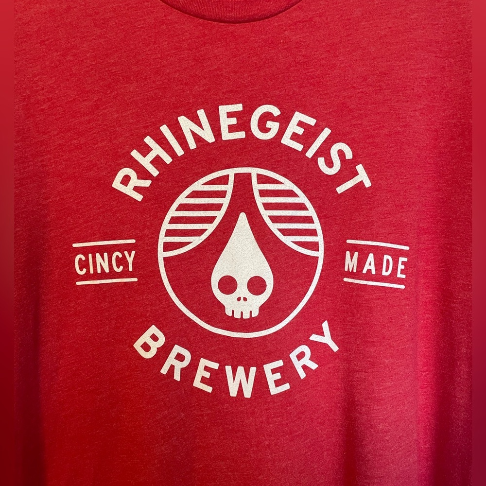 Red Rhinegeist Brewery T-Shirt- size Large
